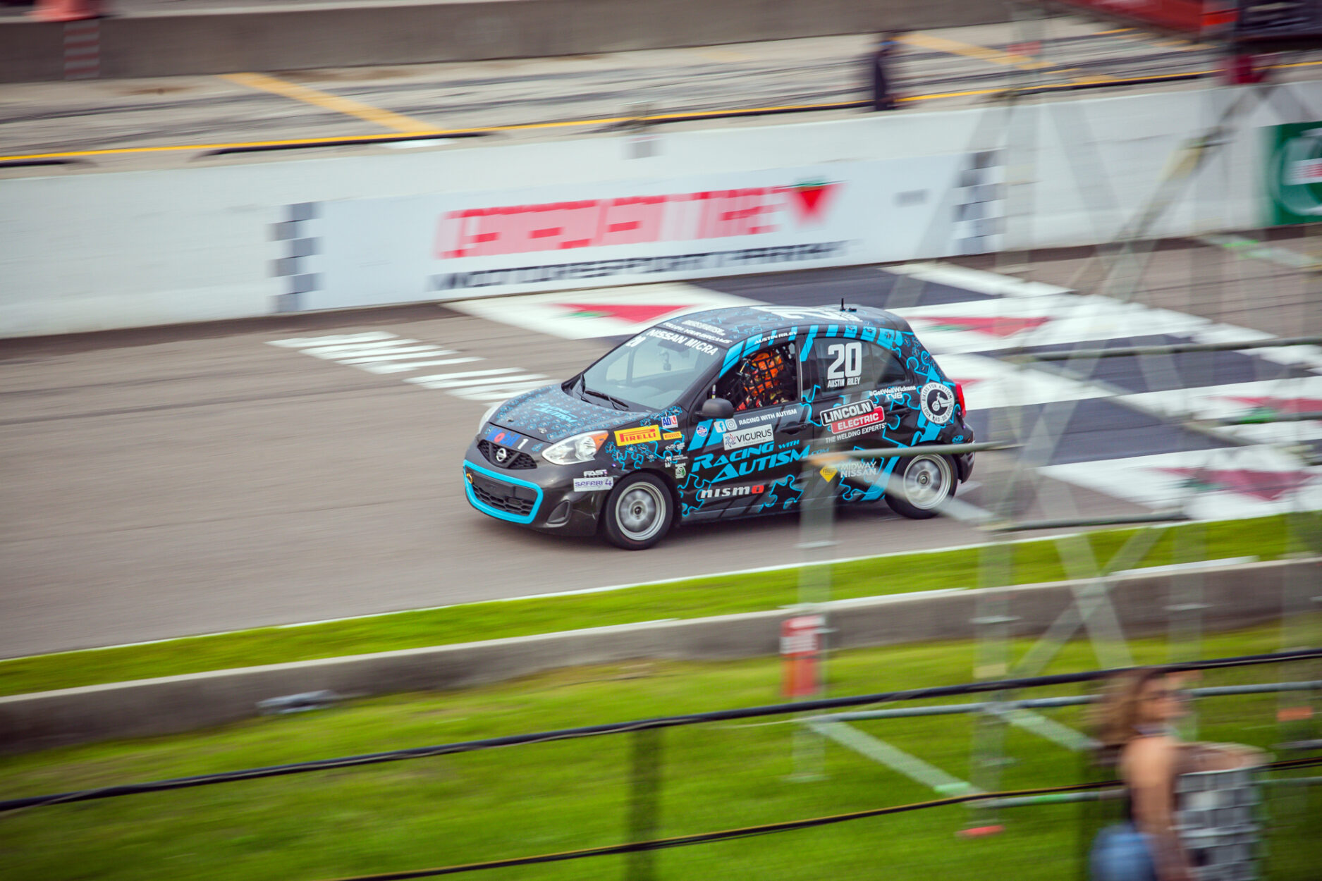 Track testing the Nissan Micra Cup car
